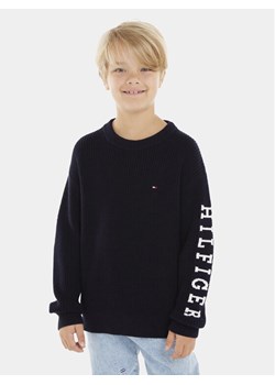 Tommy Hilfiger Sweter Monotype KB0KB08364 D Granatowy Regular Fit ze sklepu MODIVO w kategorii Swetry chłopięce - zdjęcie 181172051