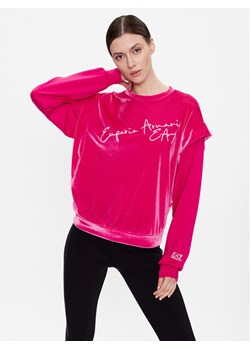 EA7 Emporio Armani Bluza 3RTM28 TJDWZ 1417 Różowy Regular Fit ze sklepu MODIVO w kategorii Bluzy damskie - zdjęcie 181172192