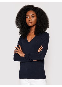 Tommy Hilfiger Sweter Heritage WW0WW25294 Granatowy Regular Fit ze sklepu MODIVO w kategorii Swetry damskie - zdjęcie 181172713