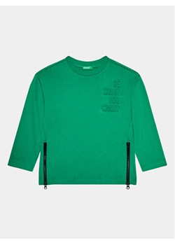 United Colors Of Benetton Bluzka 34MLC10ES Zielony Regular Fit ze sklepu MODIVO w kategorii T-shirty chłopięce - zdjęcie 181172752