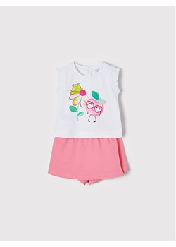 Mayoral Komplet t-shirt i szorty sportowe 1241 Biały Regular Fit ze sklepu MODIVO w kategorii Komplety niemowlęce - zdjęcie 181172844