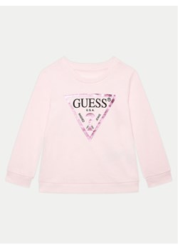 Guess Bluza K74Q12 KAUG0 Różowy Regular Fit ze sklepu MODIVO w kategorii Bluzy dziewczęce - zdjęcie 181173100