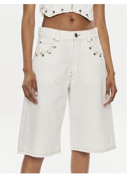 Pinko Szorty jeansowe Xmen 103626 A1VD Biały Regular Fit ze sklepu MODIVO w kategorii Szorty - zdjęcie 181173244