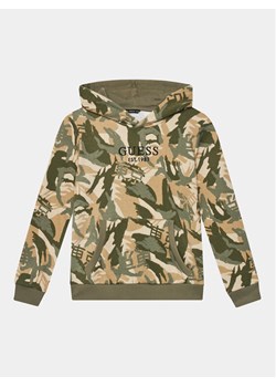 Guess Bluza Hooded Ls L4RQ05 KA6R3 Khaki Regular Fit ze sklepu MODIVO w kategorii Bluzy chłopięce - zdjęcie 181173290