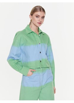 MSGM Kurtka jeansowa 3441MDE45TD 237281 Zielony Regular Fit ze sklepu MODIVO w kategorii Kurtki damskie - zdjęcie 181173333