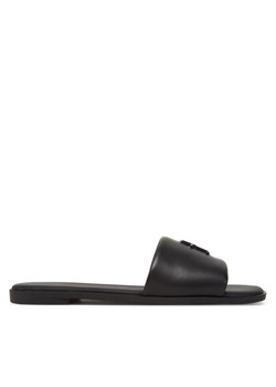 Tommy Hilfiger Klapki Th Logo Hardware Leather Mule FW0FW08806 Czarny ze sklepu MODIVO w kategorii Klapki damskie - zdjęcie 181173482