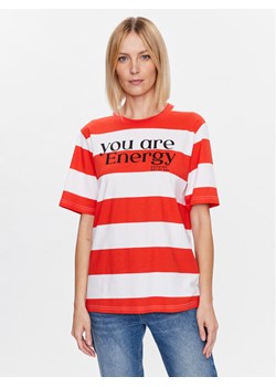 United Colors Of Benetton T-Shirt 35U4D103E Czerwony Relaxed Fit ze sklepu MODIVO w kategorii Bluzki damskie - zdjęcie 181173594