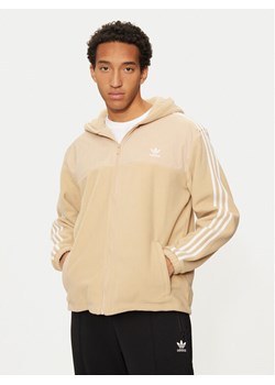 adidas Bluza adicolor 3-Stripes Teddy IZ2487 Beżowy Regular Fit ze sklepu MODIVO w kategorii Bluzy męskie - zdjęcie 181173762