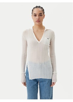 PINKO Bluzka Rex Ford Polo 105151 A2LS Biały Slim Fit ze sklepu MODIVO w kategorii Bluzki damskie - zdjęcie 181173894
