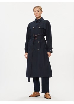 Tommy Hilfiger Trencz WW0WW38947 Granatowy Regular Fit ze sklepu MODIVO w kategorii Płaszcze damskie - zdjęcie 181173971