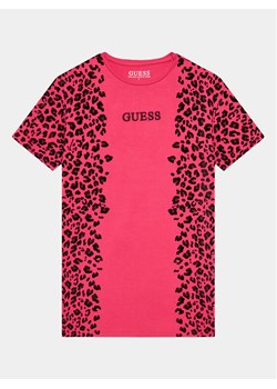 Guess T-Shirt J3BI21 J1314 Różowy Oversize ze sklepu MODIVO w kategorii Bluzki dziewczęce - zdjęcie 181174032