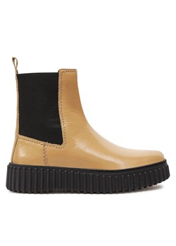 Clarks Sztyblety Torhill Maple 26179122 Beżowy ze sklepu MODIVO w kategorii Botki - zdjęcie 181174072