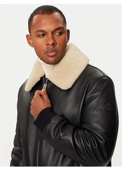 Moose Knuckles Kurtka skórzana Toba M34ML313 Czarny Regular Fit ze sklepu MODIVO w kategorii Kurtki męskie - zdjęcie 181174233