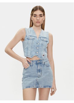 Tommy Jeans Kamizelka DW0DW17684 Niebieski Regular Fit ze sklepu MODIVO w kategorii Kamizelki damskie - zdjęcie 181174310