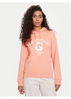 Gant Bluza Logo 4200847 Koralowy Relaxed Fit ze sklepu MODIVO w kategorii Bluzy damskie - zdjęcie 181174442