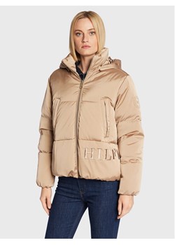 Tommy Hilfiger Kurtka puchowa Sateen WW0WW36062 Beżowy Regular Fit ze sklepu MODIVO w kategorii Kurtki damskie - zdjęcie 181174450