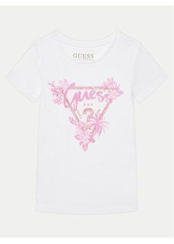 Guess T-Shirt K5GI14K6YW4 Biały Regular Fit - id: 0000304848315 - marki Guess - 181174571 Guess T-Shirt K5GI14K6YW4 Biały Regular Fit ze sklepu MODIVO w kategorii Bluzki dziewczęce - zdjęcie 181174571