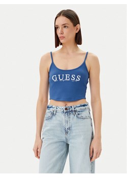 Guess Top V5GP16 K8RT2 Niebieski Regular Fit ze sklepu MODIVO w kategorii Bluzki damskie - zdjęcie 181174602
