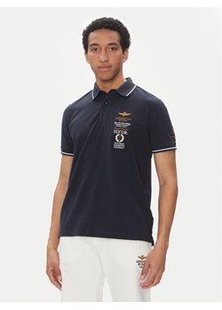 Aeronautica Militare Polo 251PO1853P191 Granatowy Regular Fit ze sklepu MODIVO w kategorii T-shirty męskie - zdjęcie 181174684