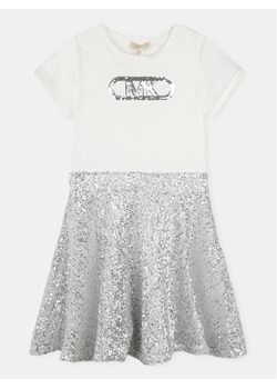 MICHAEL KORS KIDS Sukienka codzienna R30173 M Srebrny Regular Fit ze sklepu MODIVO w kategorii Sukienki dziewczęce - zdjęcie 181174712