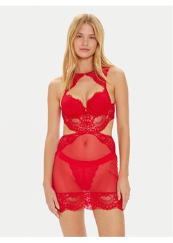 Guess Koszula nocna Monica O4BX17 KCC70 Czerwony Regular Fit ze sklepu MODIVO w kategorii Koszule nocne - zdjęcie 181175101