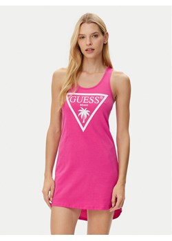 Guess Sukienka codzienna E3GP03 JA914 Różowy Regular Fit ze sklepu MODIVO w kategorii Sukienki - zdjęcie 181175281