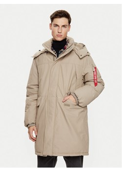 Alpha Industries Parka 148124 Brązowy Regular Fit ze sklepu MODIVO w kategorii Parki męskie - zdjęcie 181175444