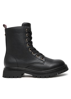 Tommy Hilfiger Trapery Lace-Up Bootie T3A5-33569-1351 S Czarny ze sklepu MODIVO w kategorii Buty zimowe dziecięce - zdjęcie 181175602