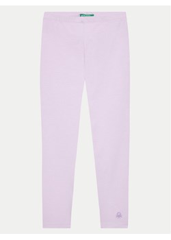United Colors Of Benetton Legginsy 3MT1CF02G Fioletowy Slim Fit ze sklepu MODIVO w kategorii Spodnie dziewczęce - zdjęcie 181175691