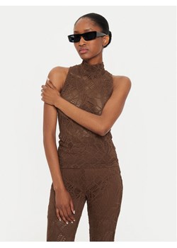 Gestuz Top Hilma 10909260 Brązowy Slim Fit ze sklepu MODIVO w kategorii Bluzki damskie - zdjęcie 181175701