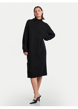 YAS Sukienka dzianinowa Balis 26030704 Czarny Loose Fit ze sklepu MODIVO w kategorii Sukienki - zdjęcie 181175781