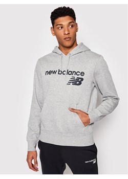 New Balance Bluza C C F Hoodie MT03910 Szary Relaxed Fit ze sklepu MODIVO w kategorii Bluzy męskie - zdjęcie 181175942