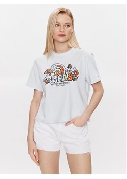 Tommy Jeans T-Shirt Homegrown DW0DW15473 Błękitny Relaxed Fit ze sklepu MODIVO w kategorii Bluzki damskie - zdjęcie 181175981