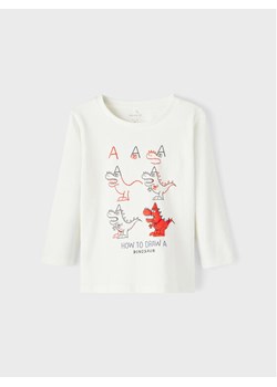 NAME IT Bluzka 13212872 Biały Regular Fit ze sklepu MODIVO w kategorii Bluzki dziewczęce - zdjęcie 181176004