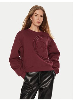 Guess Bluza W4BQ07 K9Z21 Bordowy Regular Fit ze sklepu MODIVO w kategorii Bluzy damskie - zdjęcie 181176314