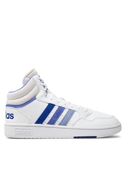adidas Sneakersy Hoops 3.0 Mid  IH0161 Biały ze sklepu MODIVO w kategorii Buty sportowe męskie - zdjęcie 181176382
