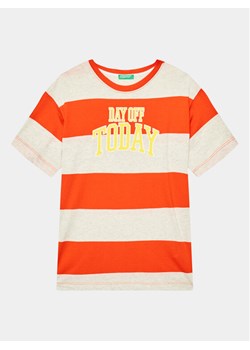 United Colors Of Benetton T-Shirt 3ZNBC10BN Czerwony Regular Fit ze sklepu MODIVO w kategorii T-shirty chłopięce - zdjęcie 181176383