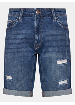 INDICODE Szorty jeansowe Kaden Holes 70-104 Niebieski Regular Fit ze sklepu MODIVO w kategorii Spodenki męskie - zdjęcie 181176610