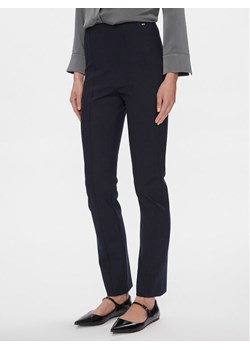 Tommy Hilfiger Spodnie materiałowe Elevated WW0WW39721 Granatowy Slim Fit ze sklepu MODIVO w kategorii Spodnie damskie - zdjęcie 181176750