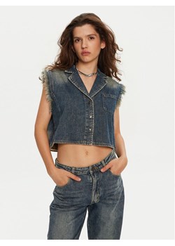 One Teaspoon Kamizelka 26512 Niebieski Relaxed Fit - id: 0000304213960 - marki One Teaspoon - 181177061 One Teaspoon Kamizelka 26512 Niebieski Relaxed Fit ze sklepu MODIVO w kategorii Kamizelki damskie - zdjęcie 181177061