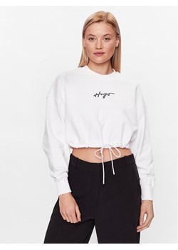 Hugo Bluza Delive 50489094 Biały Regular Fit ze sklepu MODIVO w kategorii Bluzy damskie - zdjęcie 181177223