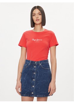 Pepe Jeans T-Shirt Wendy PL505480 Czerwony Regular Fit ze sklepu MODIVO w kategorii Bluzki damskie - zdjęcie 181177724