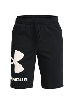 Under Armour Szorty sportowe UA RIVAL FLEECE LOGO SHORTS 1359065 Czarny Regular Fit ze sklepu MODIVO w kategorii Spodenki chłopięce - zdjęcie 181177774