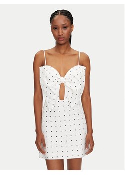 BARDOT Sukienka letnia Vieda Linen Bow 59711DB Biały Regular Fit ze sklepu MODIVO w kategorii Sukienki - zdjęcie 181177903