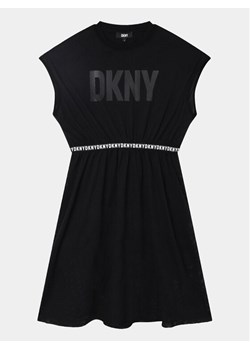 DKNY Sukienka codzienna D32898 D Czarny Regular Fit ze sklepu MODIVO w kategorii Sukienki dziewczęce - zdjęcie 181177950