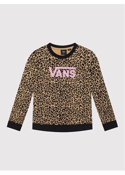 Vans Bluza Leopard Sport Crew VN0A7RRL Brązowy Regular Fit ze sklepu MODIVO w kategorii Bluzy dziewczęce - zdjęcie 181178043