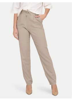 ONLY Spodnie materiałowe Caro Poptrash 15278710 Beżowy Comfort Fit ze sklepu MODIVO w kategorii Spodnie damskie - zdjęcie 181178234