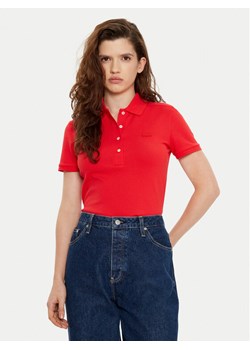 Lacoste Polo PF5462 Czerwony Slim Fit ze sklepu MODIVO w kategorii Bluzki damskie - zdjęcie 181178361