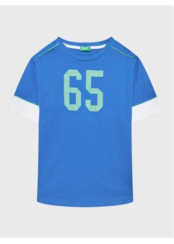 United Colors Of Benetton T-Shirt 3096C10A9 Niebieski Regular Fit ze sklepu MODIVO w kategorii T-shirty chłopięce - zdjęcie 181178382