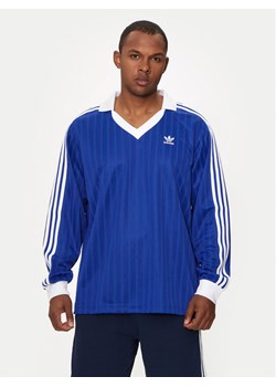 adidas Longsleeve adicolor Piqué Football IX5227 Niebieski Regular Fit ze sklepu MODIVO w kategorii T-shirty męskie - zdjęcie 181178554